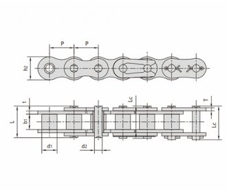Коррозиеустойчивая роликовая цепь