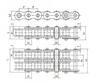 самосмазывающаяся роликовая цепь