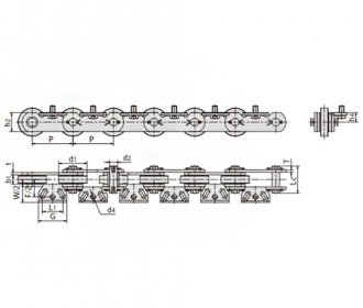 Цепочка подачи бутылочной машины