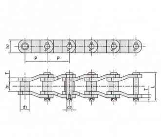 Цепочка привода шатуна тяжелого кривошипа